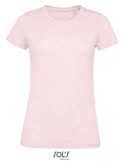 Women´s Round Neck Fitted T-Shirt Regent zum Besticken und Bedrucken in der Farbe Heather Pink mit Ihren Logo, Schriftzug oder Motiv.