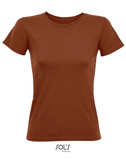 Women´s Round Neck Fitted T-Shirt Regent zum Besticken und Bedrucken in der Farbe Terracotta mit Ihren Logo, Schriftzug oder Motiv.