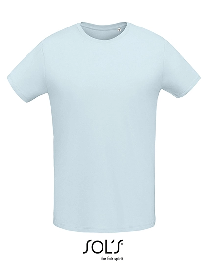 Men´s Martin T-Shirt zum Besticken und Bedrucken in der Farbe Creamy Blue mit Ihren Logo, Schriftzug oder Motiv.