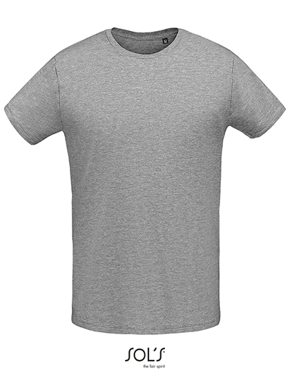 Men´s Martin T-Shirt zum Besticken und Bedrucken in der Farbe Grey Melange mit Ihren Logo, Schriftzug oder Motiv.