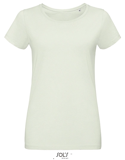 Women´s Martin T-Shirt zum Besticken und Bedrucken in der Farbe Creamy Green mit Ihren Logo, Schriftzug oder Motiv.