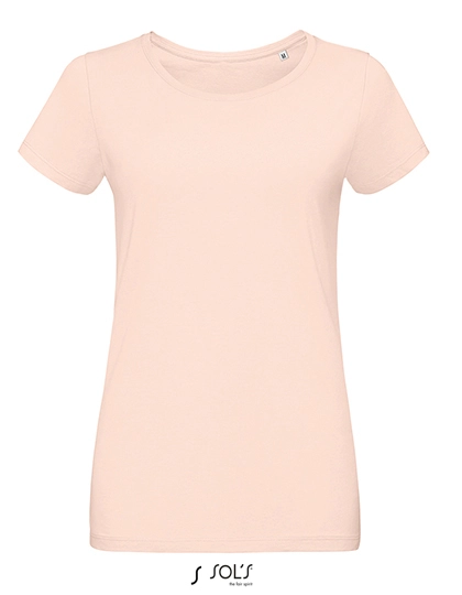 Women´s Martin T-Shirt zum Besticken und Bedrucken in der Farbe Creamy Pink mit Ihren Logo, Schriftzug oder Motiv.