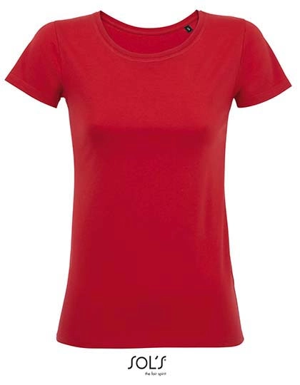 Women´s Martin T-Shirt zum Besticken und Bedrucken in der Farbe Red mit Ihren Logo, Schriftzug oder Motiv.
