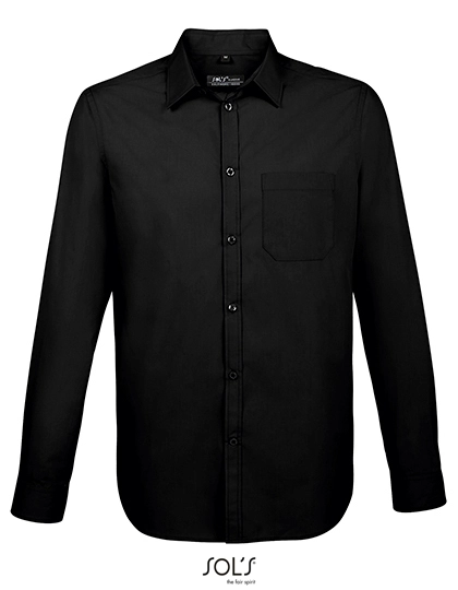 Men´s Baltimore Fit Shirt zum Besticken und Bedrucken in der Farbe Black mit Ihren Logo, Schriftzug oder Motiv.