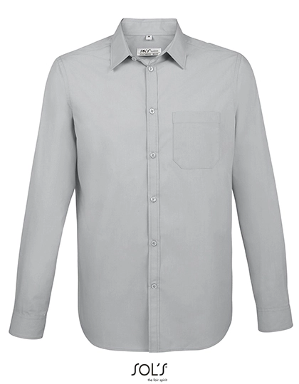 Men´s Baltimore Fit Shirt zum Besticken und Bedrucken in der Farbe Pearl Grey mit Ihren Logo, Schriftzug oder Motiv.
