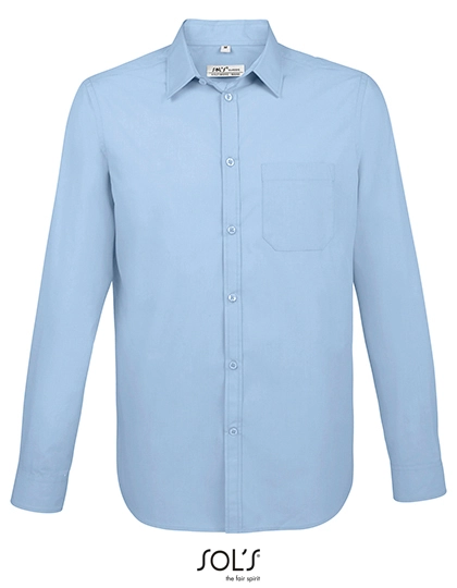 Men´s Baltimore Fit Shirt zum Besticken und Bedrucken in der Farbe Sky Blue mit Ihren Logo, Schriftzug oder Motiv.