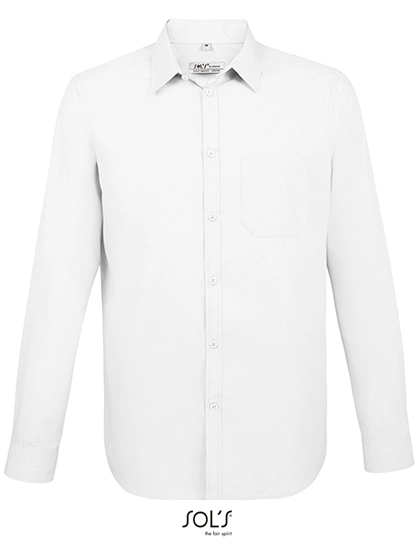 Men´s Baltimore Fit Shirt zum Besticken und Bedrucken in der Farbe White mit Ihren Logo, Schriftzug oder Motiv.