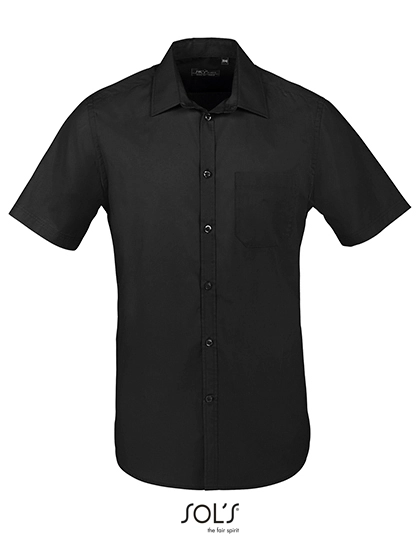 Men´s Bristol Fit Shirt zum Besticken und Bedrucken in der Farbe Black mit Ihren Logo, Schriftzug oder Motiv.