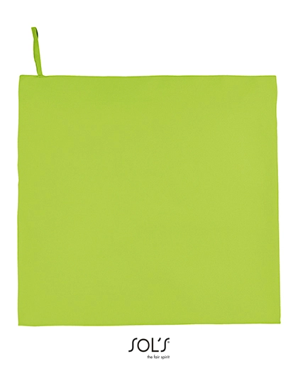 Microfibre Towel Atoll 100 zum Besticken und Bedrucken in der Farbe Apple Green mit Ihren Logo, Schriftzug oder Motiv.
