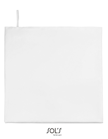 Microfibre Towel Atoll 100 zum Besticken und Bedrucken in der Farbe White mit Ihren Logo, Schriftzug oder Motiv.