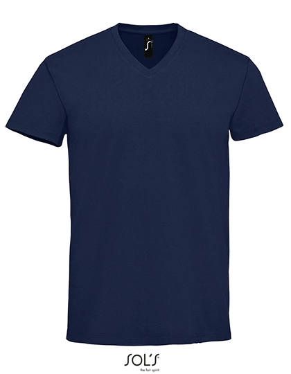 Men´s Imperial V-Neck T-Shirt zum Besticken und Bedrucken in der Farbe French Navy mit Ihren Logo, Schriftzug oder Motiv.