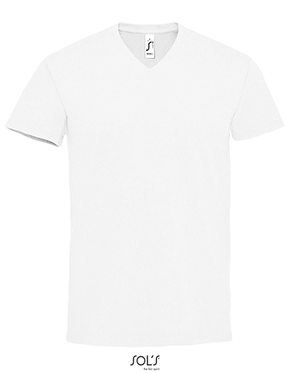 Men´s Imperial V-Neck T-Shirt zum Besticken und Bedrucken in der Farbe White mit Ihren Logo, Schriftzug oder Motiv.