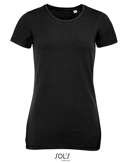 Women´s Millenium T-Shirt zum Besticken und Bedrucken in der Farbe Black mit Ihren Logo, Schriftzug oder Motiv.