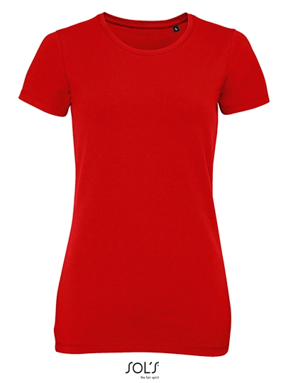 Women´s Millenium T-Shirt zum Besticken und Bedrucken in der Farbe Red mit Ihren Logo, Schriftzug oder Motiv.