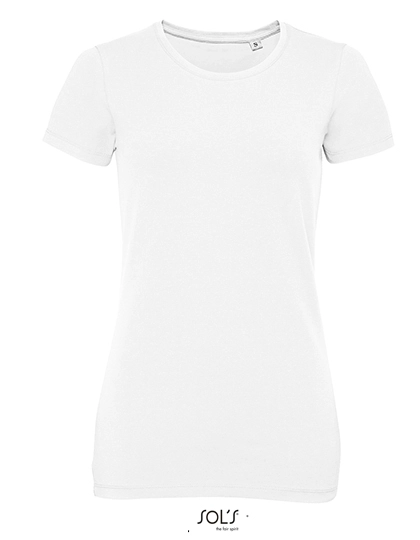 Women´s Millenium T-Shirt zum Besticken und Bedrucken in der Farbe White mit Ihren Logo, Schriftzug oder Motiv.