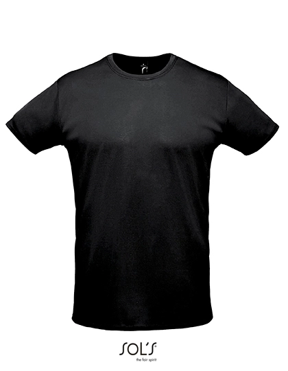 Unisex Sprint T-Shirt zum Besticken und Bedrucken in der Farbe Black mit Ihren Logo, Schriftzug oder Motiv.
