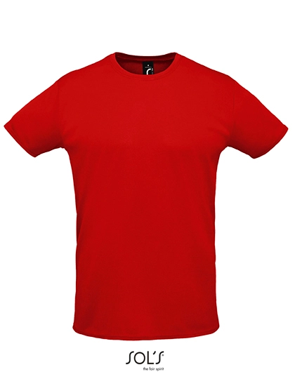 Unisex Sprint T-Shirt zum Besticken und Bedrucken in der Farbe Red mit Ihren Logo, Schriftzug oder Motiv.