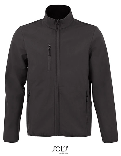 Men´s Softshell Jacket Radian zum Besticken und Bedrucken in der Farbe Charcoal Grey (Solid) mit Ihren Logo, Schriftzug oder Motiv.