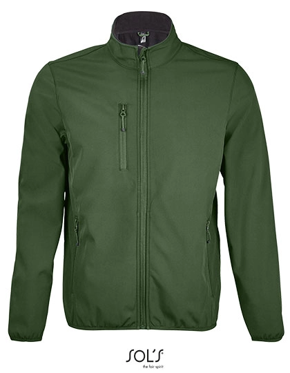 Men´s Softshell Jacket Radian zum Besticken und Bedrucken in der Farbe Forest Green mit Ihren Logo, Schriftzug oder Motiv.