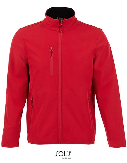 Men´s Softshell Jacket Radian zum Besticken und Bedrucken in der Farbe Pepper Red mit Ihren Logo, Schriftzug oder Motiv.