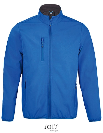 Men´s Softshell Jacket Radian zum Besticken und Bedrucken in der Farbe Royal Blue mit Ihren Logo, Schriftzug oder Motiv.