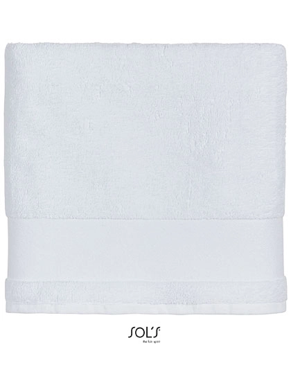 Hand Towel Peninsula 50 zum Besticken und Bedrucken in der Farbe White mit Ihren Logo, Schriftzug oder Motiv.