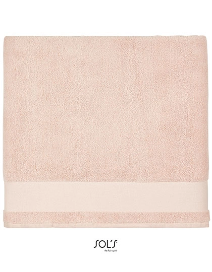Bath Towel Peninsula 70 zum Besticken und Bedrucken in der Farbe Creamy Pink mit Ihren Logo, Schriftzug oder Motiv.