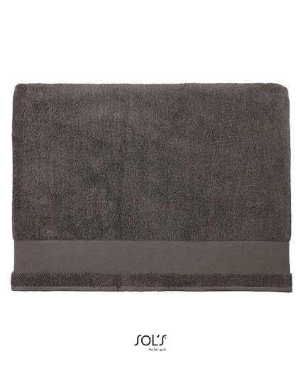 Bath Sheet Peninsula 100 zum Besticken und Bedrucken in der Farbe Dark Grey (Solid) mit Ihren Logo, Schriftzug oder Motiv.