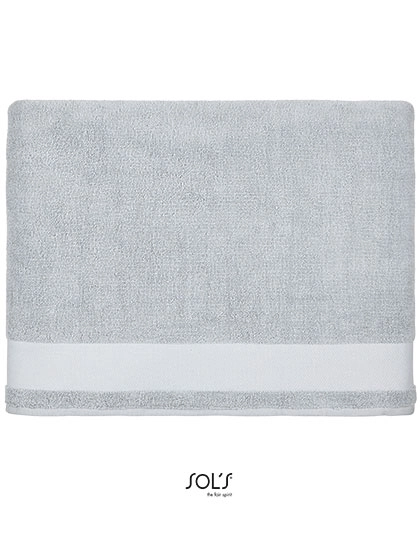 Bath Sheet Peninsula 100 zum Besticken und Bedrucken in der Farbe Pure Grey mit Ihren Logo, Schriftzug oder Motiv.