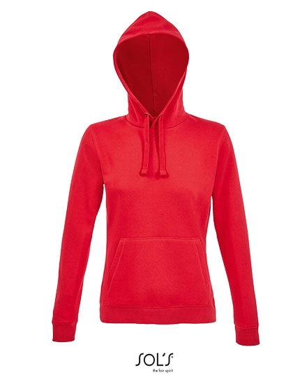 Women´s Hooded Sweatshirt Spencer zum Besticken und Bedrucken in der Farbe Red mit Ihren Logo, Schriftzug oder Motiv.