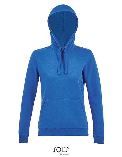 Women´s Hooded Sweatshirt Spencer zum Besticken und Bedrucken in der Farbe Royal Blue mit Ihren Logo, Schriftzug oder Motiv.