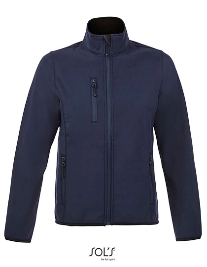 Women´s Softshell Jacket Radian zum Besticken und Bedrucken in der Farbe Abyss Blue mit Ihren Logo, Schriftzug oder Motiv.