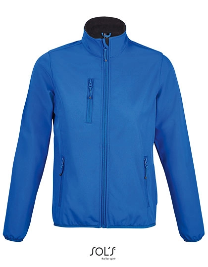 Women´s Softshell Jacket Radian zum Besticken und Bedrucken in der Farbe Royal Blue mit Ihren Logo, Schriftzug oder Motiv.