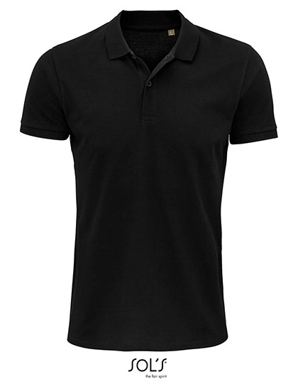 Men´s Planet Polo Shirt zum Besticken und Bedrucken in der Farbe Black mit Ihren Logo, Schriftzug oder Motiv.