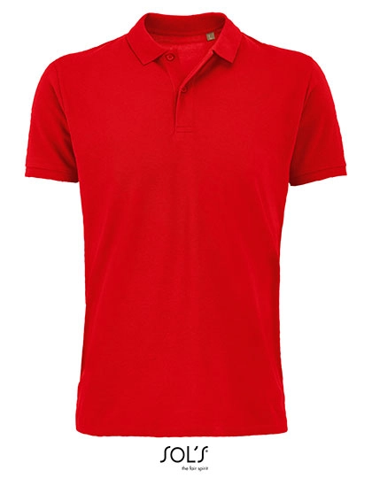 Men´s Planet Polo Shirt zum Besticken und Bedrucken in der Farbe Red mit Ihren Logo, Schriftzug oder Motiv.