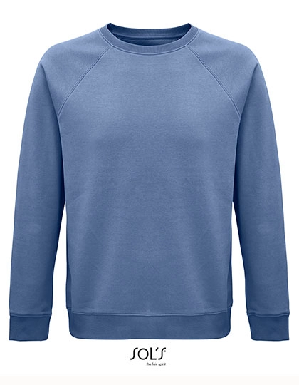 Unisex Space Sweatshirt zum Besticken und Bedrucken in der Farbe Blue mit Ihren Logo, Schriftzug oder Motiv.