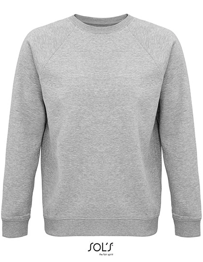 Unisex Space Sweatshirt zum Besticken und Bedrucken in der Farbe Grey Melange mit Ihren Logo, Schriftzug oder Motiv.