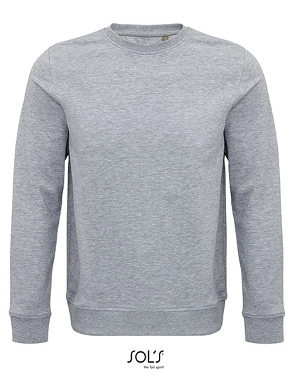Unisex Comet Sweatshirt zum Besticken und Bedrucken in der Farbe Grey Melange mit Ihren Logo, Schriftzug oder Motiv.