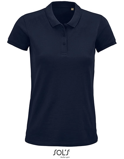 Women´s Planet Polo Shirt zum Besticken und Bedrucken in der Farbe French Navy mit Ihren Logo, Schriftzug oder Motiv.