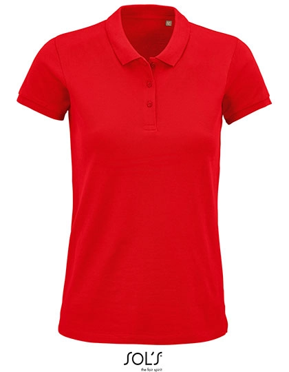 Women´s Planet Polo Shirt zum Besticken und Bedrucken in der Farbe Red mit Ihren Logo, Schriftzug oder Motiv.