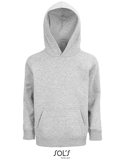 Kids´ Stellar Sweatshirt zum Besticken und Bedrucken in der Farbe Grey Melange mit Ihren Logo, Schriftzug oder Motiv.