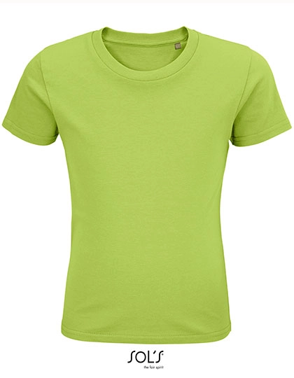 Kids´ Pioneer T-Shirt zum Besticken und Bedrucken in der Farbe Apple Green mit Ihren Logo, Schriftzug oder Motiv.