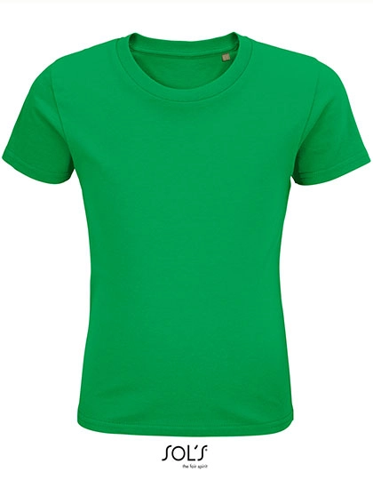 Kids´ Pioneer T-Shirt zum Besticken und Bedrucken in der Farbe Kelly Green mit Ihren Logo, Schriftzug oder Motiv.