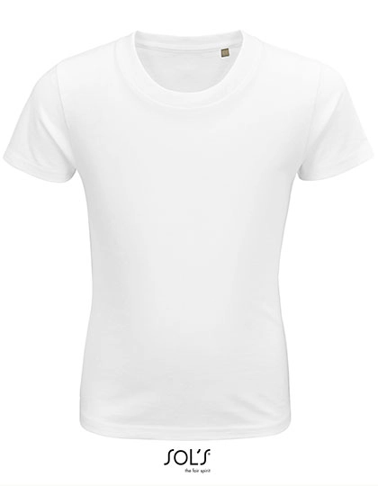 Kids´ Pioneer T-Shirt zum Besticken und Bedrucken in der Farbe White mit Ihren Logo, Schriftzug oder Motiv.