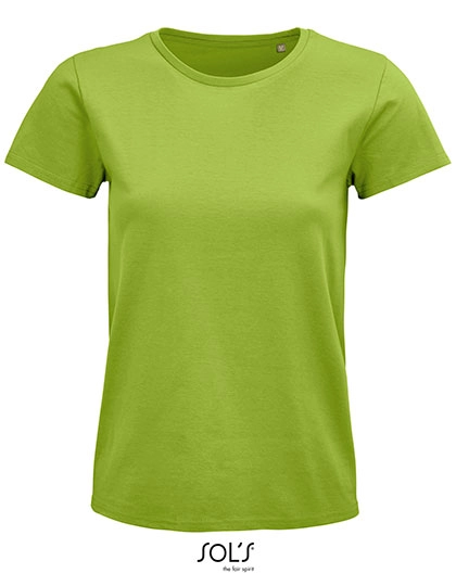 Women´s Pioneer T-Shirt zum Besticken und Bedrucken in der Farbe Apple Green mit Ihren Logo, Schriftzug oder Motiv.