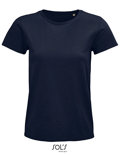 Women´s Pioneer T-Shirt zum Besticken und Bedrucken in der Farbe French Navy mit Ihren Logo, Schriftzug oder Motiv.