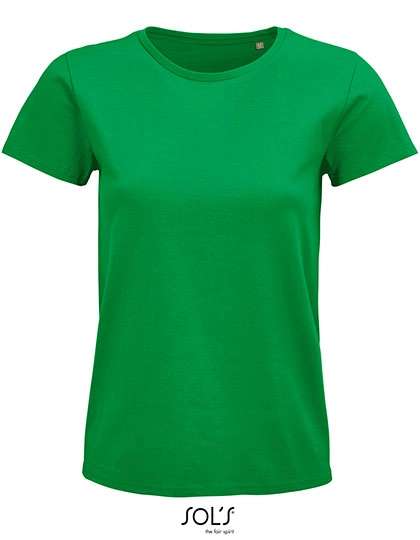Women´s Pioneer T-Shirt zum Besticken und Bedrucken in der Farbe Kelly Green mit Ihren Logo, Schriftzug oder Motiv.