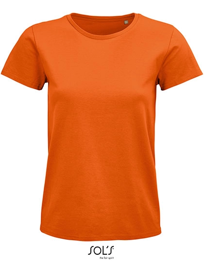 Women´s Pioneer T-Shirt zum Besticken und Bedrucken in der Farbe Orange mit Ihren Logo, Schriftzug oder Motiv.