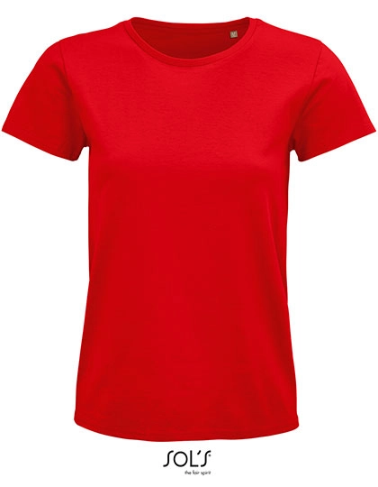 Women´s Pioneer T-Shirt zum Besticken und Bedrucken in der Farbe Red mit Ihren Logo, Schriftzug oder Motiv.