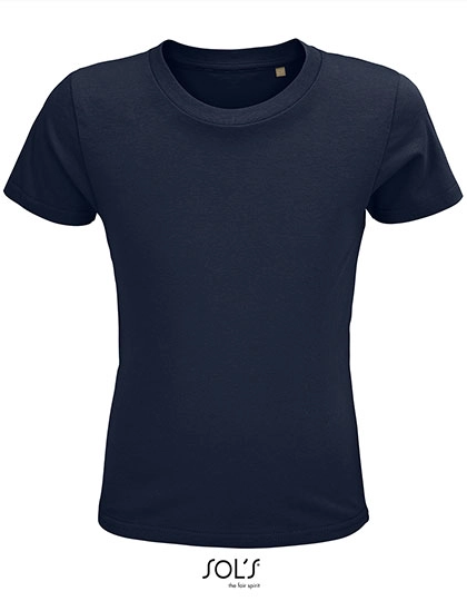 Kids´ Crusader T-Shirt zum Besticken und Bedrucken in der Farbe French Navy mit Ihren Logo, Schriftzug oder Motiv.